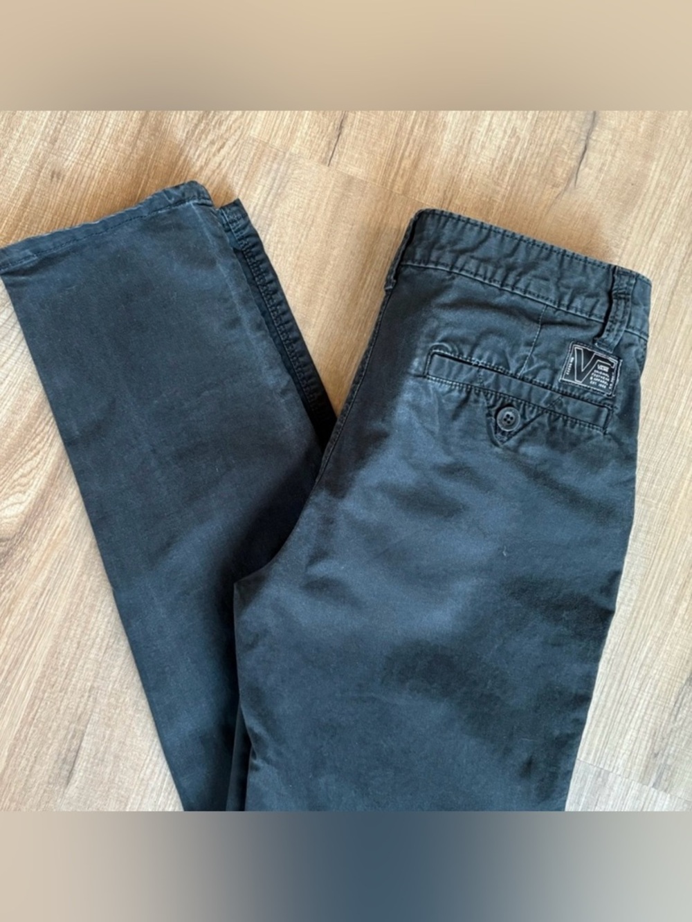 Vans black chinos, boys 12